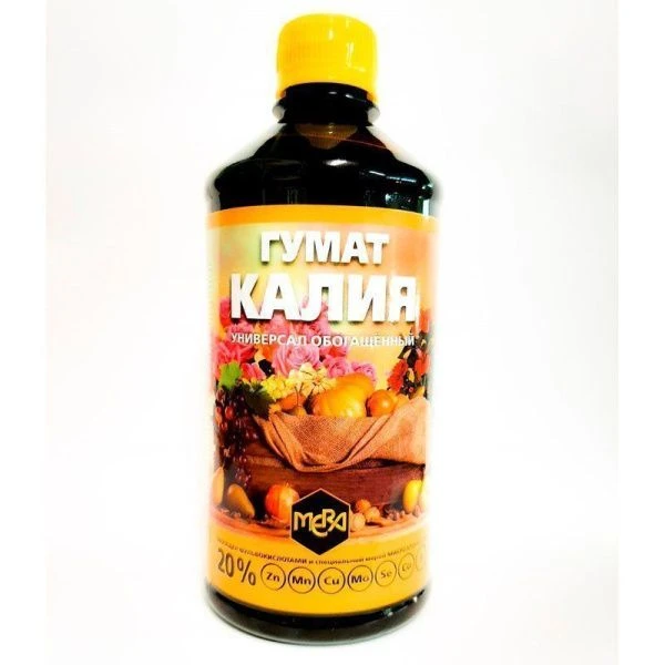 Гумат калия 0,5л жидкое удобрение Мера (12)