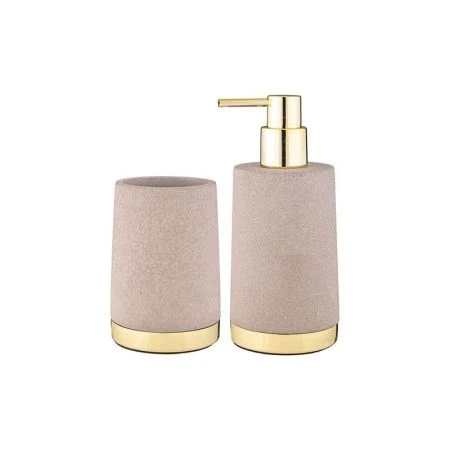 Набор для ванной комнаты керамика 2пр (дозатор, подставка для зубн.щеток) (8)