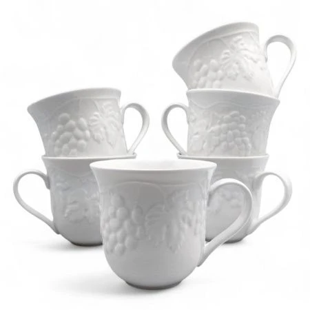 Кружки набор 6шт 350мл фарфор ВИНОГРАДНАЯ ЛОЗА (6)