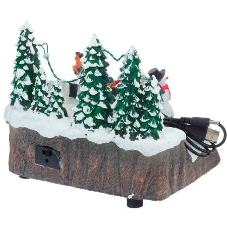 Фигурка декоративная Рождество (подсветка, движение, 3xAA, не прилаг.), L19 W14,5 H16 см