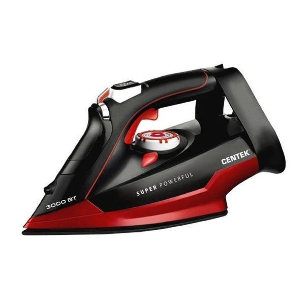 Утюг пластик Centek CT-2359 красный 3300Вт 320мл, керам.подошва, паровой удар, самоочистка (6)