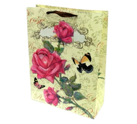 Пакет бумажный 42x31x12см (4 вида) JC-1816/DV-BK8770L (360)