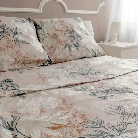 КПБ 1,5сп бязь 100% хлопок Le Sonnet (нав.70*70*2) рис.189 Симфония 8/5 серо-бежевый