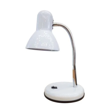 Лампа настольная металл/пластик UT-703В белая 220В 40Вт Е27, шнур 1,5м (40)