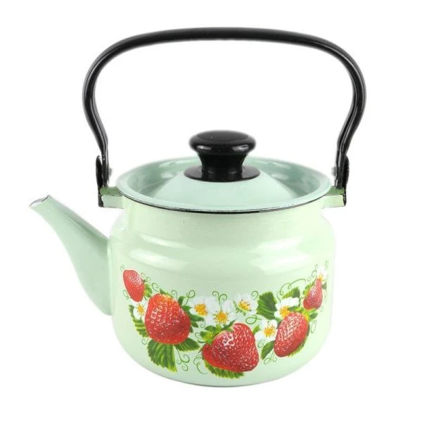 Чайник 2л эмаль салатовый с рис. цилиндрический 42715-103/6-У (4)