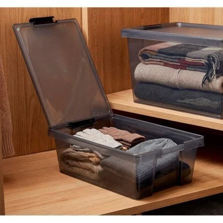 Контейнер для хранения 7,5л пластик ХЕНДИ черный прозрачный (17)