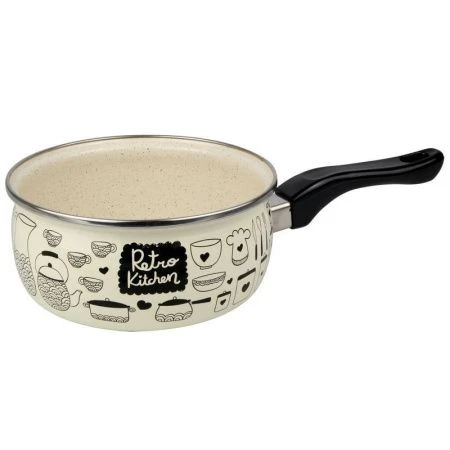 Ковш 1,6л эмаль РЕТРО эксклюзив без крышки 16см бакел.ручка 2998 (4)