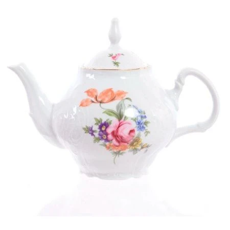 Чайник заварочный 1200мл фарфор БЕРНАДОТТ Полевой цветок (1) ВЫВОД