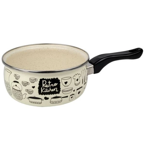 Ковш 1,6л эмаль РЕТРО эксклюзив без крышки 16см бакел.ручка 2998 (4)