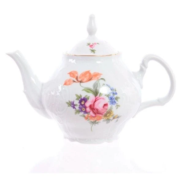 Чайник заварочный 1200мл фарфор БЕРНАДОТТ Полевой цветок (1) ВЫВОД