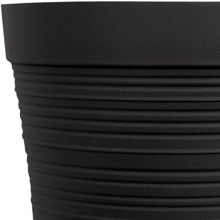 Кашпо 1,8л 13,8*16см пластик ДЮНА антрацит (10)