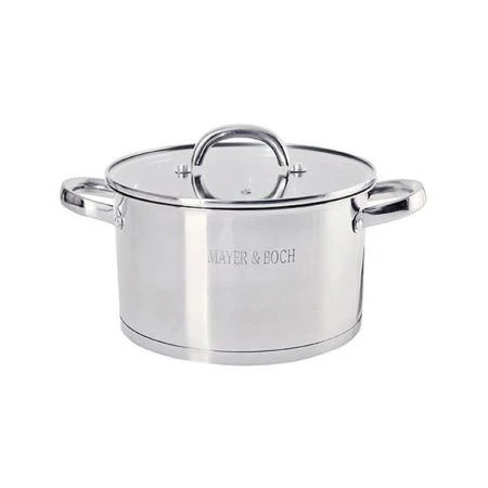 Кастрюля 2,8л нерж.сталь со стекл.крышкой 18см индукция МВ29483 (8)