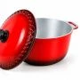 Кастрюля 10л стеклоэмаль АЗИАТКА конусная мет.крышка (5)