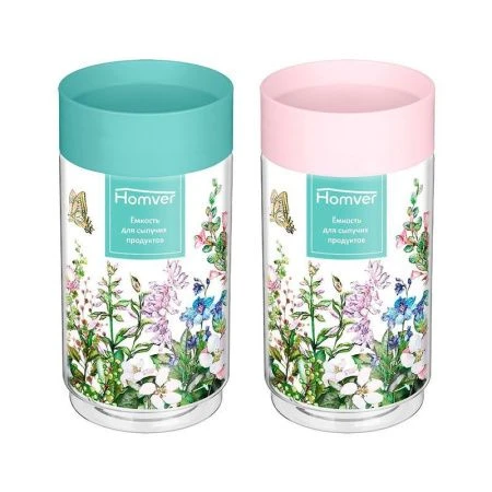 Банка для сыпучих продуктов 1л пластик микс (12) 223111590/00