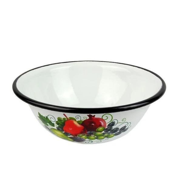 Миска 800мл эмаль ВОСТОЧНЫЕ ДАРЫ белая с рис. 40304-062/5 (20)