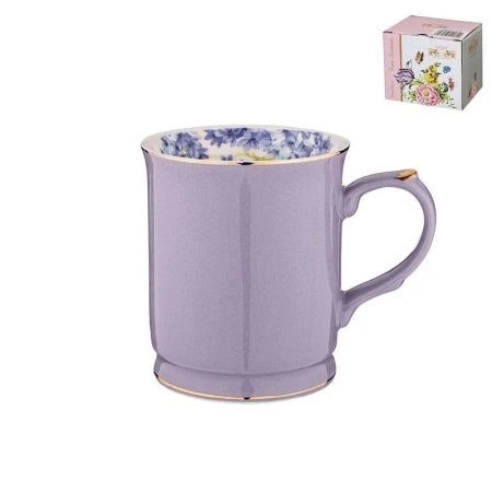 Кружка 420мл фарфор Времена года фиолетовая (48)