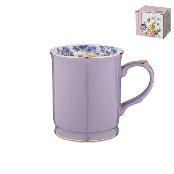 Кружка 420мл фарфор Времена года фиолетовая (48)