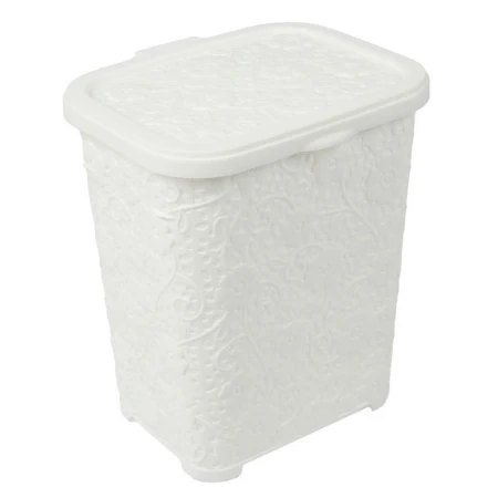 Корзина для стирального порошка 6л АЖУР 220*185*260 белый 05315 (24)