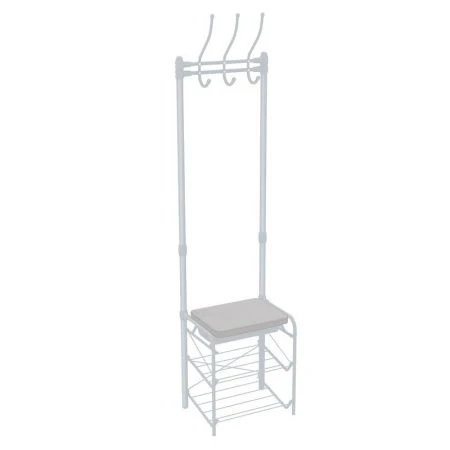 Вешалка напольная 3 крючка, 2 полки с ящиком 475*330*1750мм металл серая матовая ВПШ3 (1)