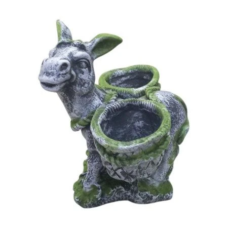 Фигура садовая ОСЕЛ-КАШПО 26*30*32см гипс иск.мох