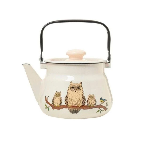 Чайник 2,5л эмаль СОВЫ (6)