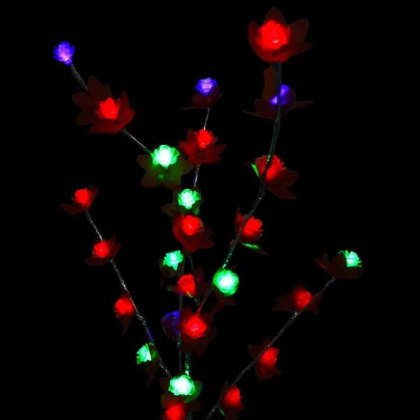 Дерево светодиодное 70см РОЗЫ КРАСНЫЕ (28 диодов многоцветных без режимов) JC-5868 (50)