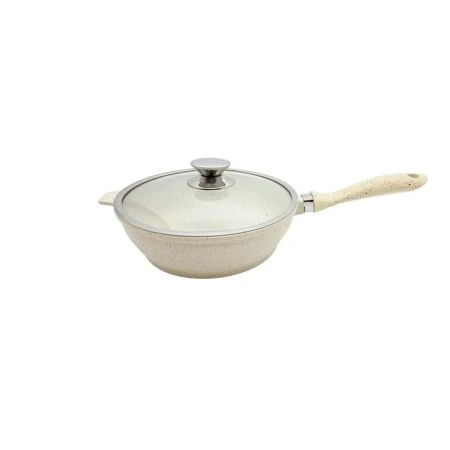 Сковорода 2,6л 24см алюминий АП гранит CREAM DL-21624 (6)