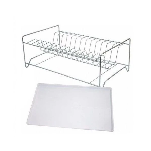 Сушилка для посуды 39,5*15*24см оцинкованная с поддоном малая (2)