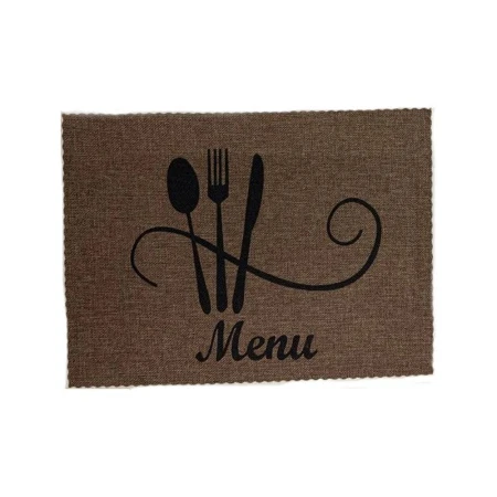 Салфетка сервировочная 44*29см ПВХ MENU коричневая JC-15486 (300)