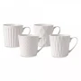 Кружки набор 4пр 380мл фарфор Nova белый Геометрия подар.уп. MW475-DI0429 (4)