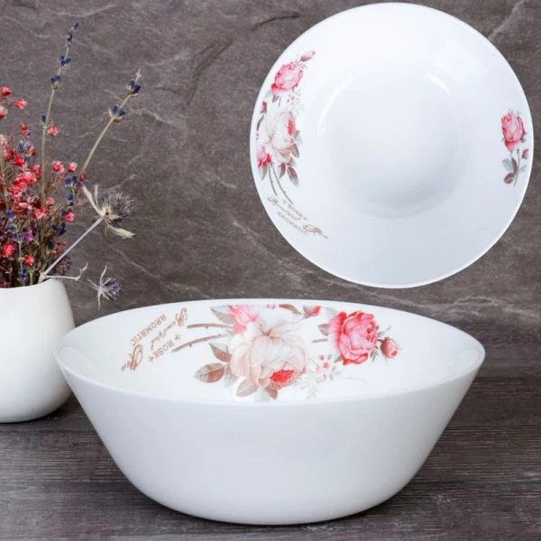 Тарелка глубокая 550мл 15,5см стеклокерамика ЧАЙНАЯ РОЗА суповая LPW65 (20032)  (6/72)