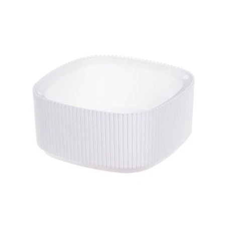 Кашпо 900мл 165*165*мм пластик СТРИП Белый со вставкой  (16)