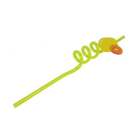 Трубочки для коктейля пластик 6*260мм 4шт. Фрукты 4 вида JC-7893 (250)