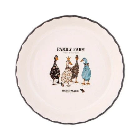 Форма для запекания 2,1л 27,5*27,5*6см керамика Family Farm круглая (12)