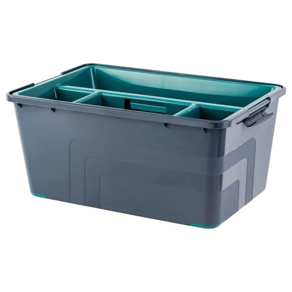 Ящик для хранения 40л пластик BERGEN FJORD с лотком вулканический базальт (4) Ящик для хранения 40л пластик BERGEN FJORD с лотком вулканический базальт (4)