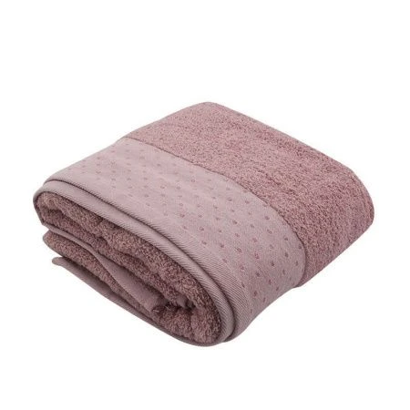 яяяПолотенце махровое 70*140см с бордюром КОНТЕЙ пудра горох (пл.420)