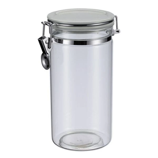 Банка для сыпучих продуктов 1200мл стекло Desco с фиксатором 74-702 (24)