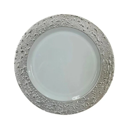 Тарелка одноразовая пластик 230мм набор 6шт Complement Drops белая (20)