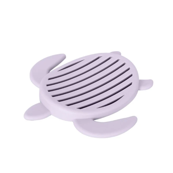 Мыльница 11,5*17см пластик ЧЕРЕПАШКА сиреневая (150)