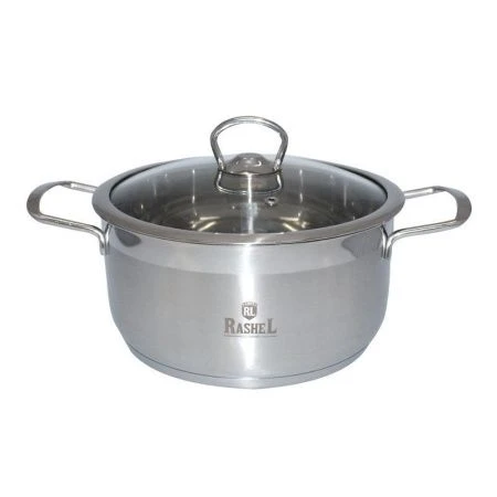 Кастрюля 5л нерж.сталь ГРЕТТА со стекл.крышкой 24*11,5см (4)