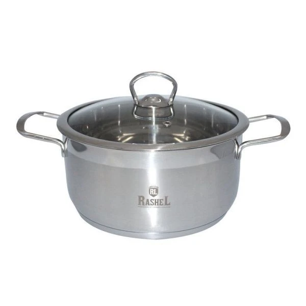 Кастрюля 5л нерж.сталь ГРЕТТА со стекл.крышкой 24*11,5см (4)