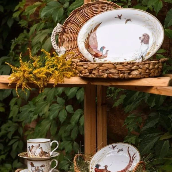 Блюдо 32*22см фарфор ОХОТА овальное (24)