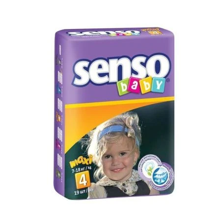 Подгузники для детей 19шт SENSO BABY maxi B4 7-18кг (10)