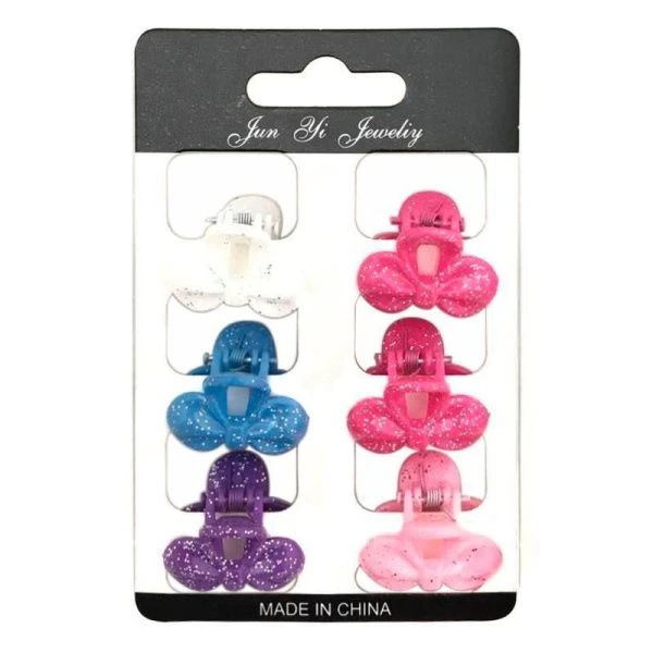 Набор заколок для волос пластик 6шт. 2,5*1,5см JC-12171 (600)