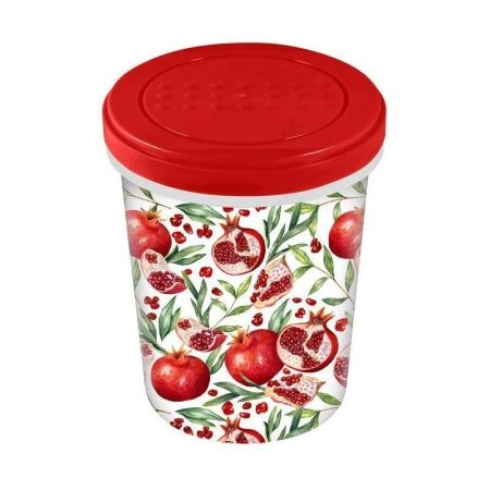 Банка для сыпучих продуктов 1л пластик Asti гранат (18) 221154806/03