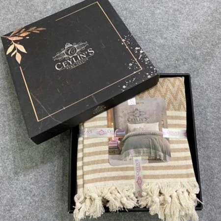 Покрывало жаккард 230*210 FAMILY бежевый