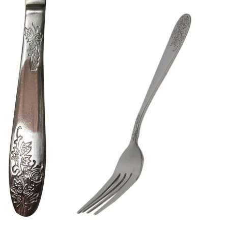 Вилка столовая 20*3см нерж.сталь ЦВЕТОЧНЫЙ УЗОР 150-236-2/JC-7087 (200)