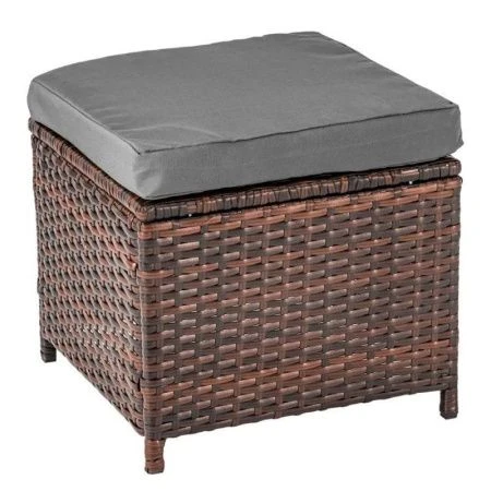 Набор мебели иск.ротанг Морис (диван 3х местный, 2 пуфа, 2 кресла, стол) темно-серый, арт.SFS020 (1)