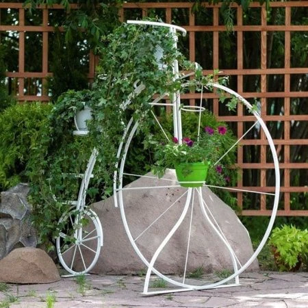 Подставка на 7 цветков 80*159*170см металл ВЕЛОСИПЕД черная 53-606