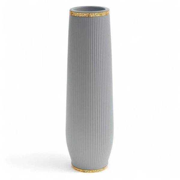 Ваза для сухоцветов 60см керамика серая JC-16001 (8)